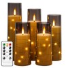 kakoya Flameless LED Candles with Timer 5 Pc Flickering Flameless