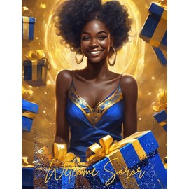 Cream of Culture Stationery Sisterhood Welcome Greeting Cards (Blue and Gold)