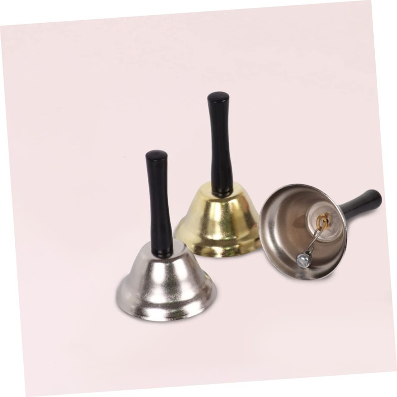 DOITOOL Metal Hand Bell with Handle Sound Musical Percussion Bell