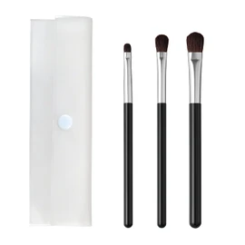 KAI cosmeup Makeup Brushes Eye Shadow Brushes Kumano Brushes with Case 3 pieces