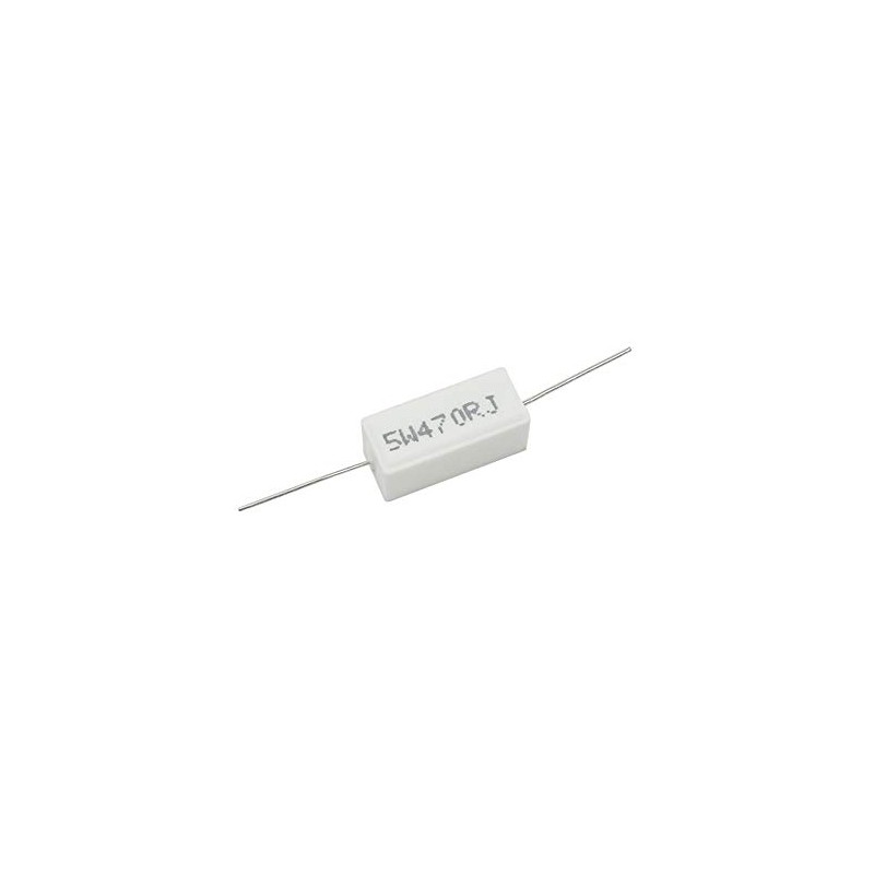 Tsnamay 5W 470 Ohm Power Resistor Ceramic Cement Resistor Axial