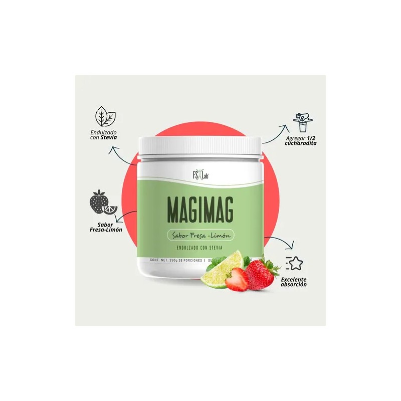 Magimag Citrato De Magnesio En Polvo Sabor FresaLimón Magnesium Citrate