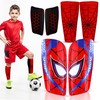 SAGA SPORTS Unbreakable Spider shin Guards Soccer Kids Includes Sleeves