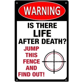 Aluminum Warning No Trespassing Sign Funny Shot Sign Beware Of Metal Sign 12x16 inches