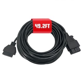 OBD2 Extension Cable 49.21FT Male to Female Diagnostic Extender Adapter Cable for OBD2 Scanner Diagnotic Scan Tool Compatible for All OBD2 Vehicles (Extension Cable 15M(49.21FT))