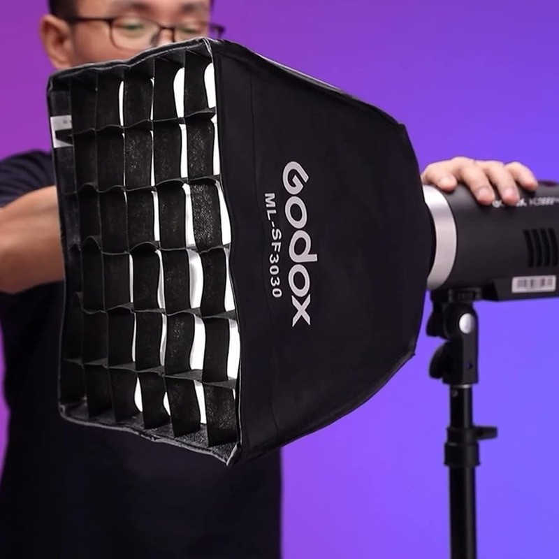 GODOX ML-SF3030 Square Softbox 11.8"x11.8"/30x30cm, Godox Mount Mini Soft Box