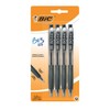 Bic Bu3 Grip 1.0 Black Retractable Ball Pen 4 Pack