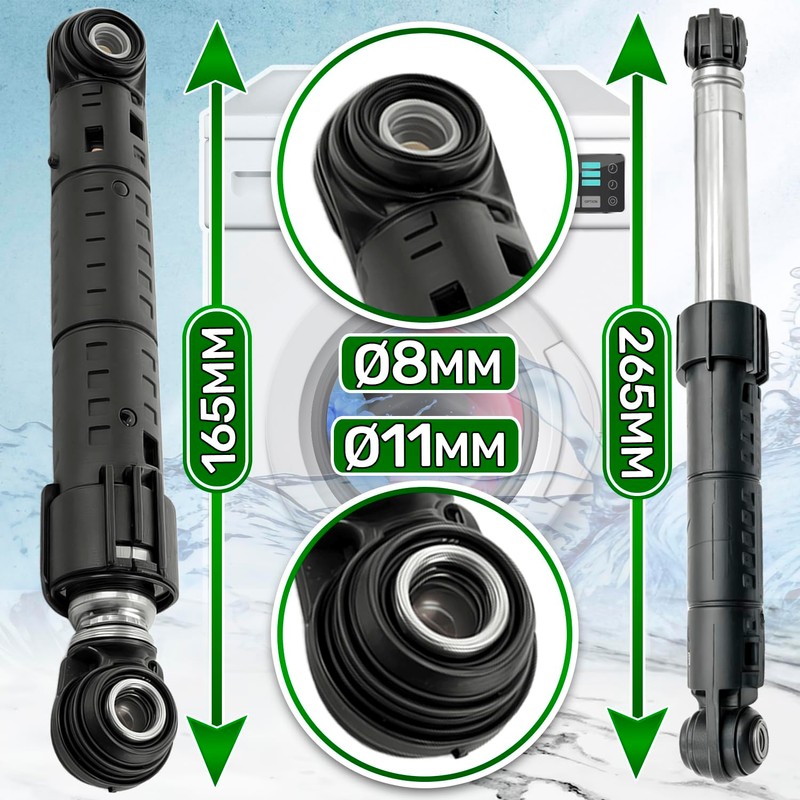 Set of 2 Shock Absorbers Washing Machine 90N Diameter 8/11