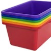RAUVOLFIA 6 Pack Cubby Bin Storage Bins, Multi-Purpose Plastic Storage