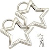 Pack of 2 Star Carabiner Clip, Star Shape Key Ring,