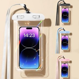 Summer Waterproof Pouch for Phone & Tablet - Water Park & Water Play Essential KK956 Black 8ea
