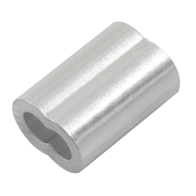BokWin 1/8 Inch (3mm) Aluminum Cable Crimp Sleeves, 120-Pack