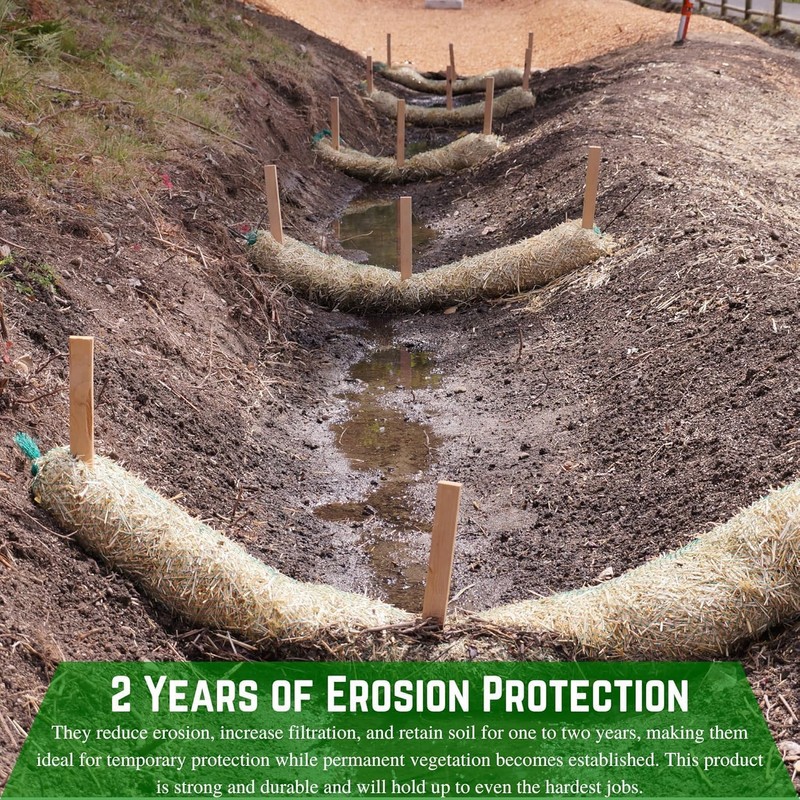 Farm Plastic Supply - Straw Wattle - Straw Wattle, Wattles,