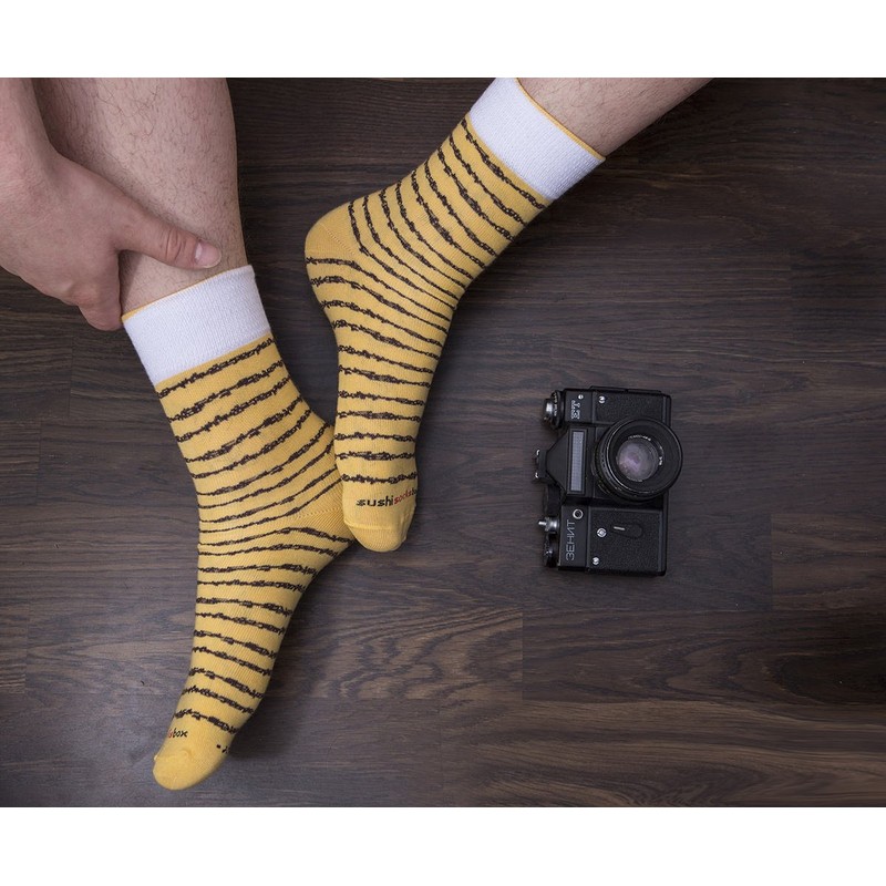 Rainbow Socks - Women's Men's - Sushi Socks Tamago Butterfish