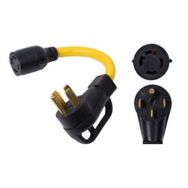 ONETAK NEMA 14-50P to L14-30R ETL Listed 120V/240V 50 Amp 4 Prong Male Plug to 4 Prong Twist Lock Female Outlet Receptacle Generator Welder Dryer EV Charger Power Cord Adapter