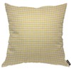 AOYEGO Gingham Yellow White Plaid Checkered Throw Pillow Cover Mesh