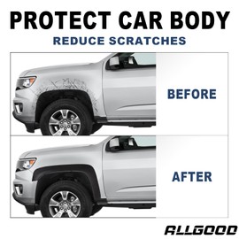ALLGOOD 4PCS Fender Flares Compatible with Chevy Silverado 1999-2006(Not fit stepside) GMC Sierra(Not for Dually & SLE)/Fit GMC Yukon XL Chevy Suburban 2000-2006 Smooth Wheel Cover Vent Trim