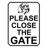 SHAWPRINT PLEASE CLOSE THE GATE METAL DOG THEME SIGN 150MM