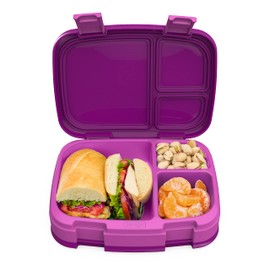 Bentgo Fresh (Purple) – New & Improved Leak-Proof, Versatile 4-Compartment Bento-Style Lunch Box – Ideal for Portion-Control and Balanced Eating On-The-Go – BPA-Free and Food-Safe Materials