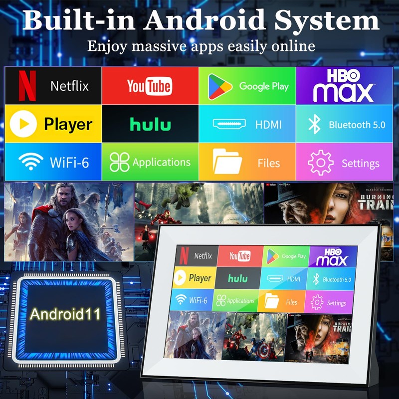 FancyAug Small Smart tv,Portable TV with Touchscreen LCD Monitor,Built in