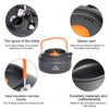 widesea 1L Camping Kettle Portable Ultralight Aluminum Teapot for Backpacking,Hiking,