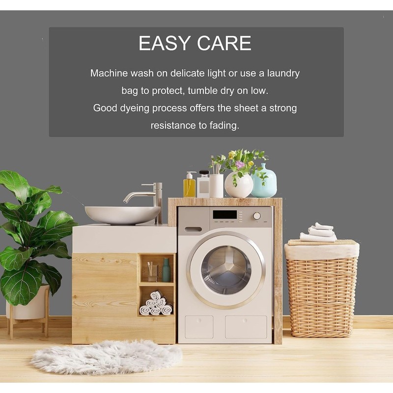 Ev Dekor Double Fitted Sheet Soft 100% Microfiber 40cm extra