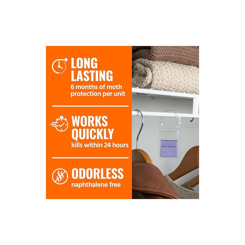 Terro Clothes Moth Killer - Odorless Protection for Your Garments
