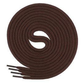 Di Ficchiano high quality shoe laces, round laces for work shoes and trekking, shoes made of 100% polyester, diameter 4.5 mm, 27 colours, length 70 cm – 220 cm 4.5 mm, 27 colours, lengths 70 - 220 cm. - brown, size: 150 cm