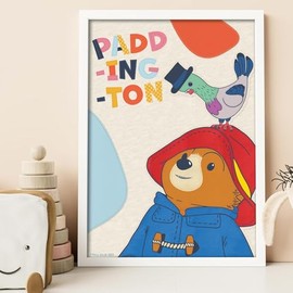 Themed Paddington Bear Print - Patch Work Kids Wall Art Paddington TV (29.7cm x 42cm - A3)
