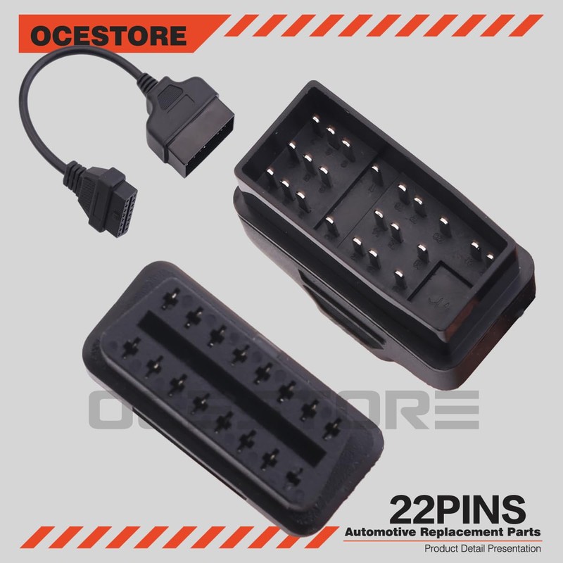 OCESTORE 2pcs OBD1 to OBD2 Diagnostic Tool Adapter Connector Cable