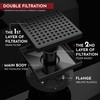 WEBANG 6 Inch Square Shower Drain Black Floor Drain with