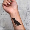4 x 'Silhouette of Dog Sitting' Temporary Tattoos - Water