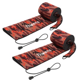 Yhwens Neoprene Fishing Rod Sleeve Rod Socks for Fishing Poles Sleeve Rod Cover Rod Protector for Casting Spinning Trolling Fishing Rod Storage Durable(60” Red Camo 2Packs)