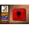 Tin Sign Albania Flag 18 x 12 cm Retro Flag