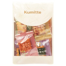CHUOKEN SENBEI Kumitte, 6 Assorted Types, Bite Size, Individually Wrapped, Gift (15 Pieces)