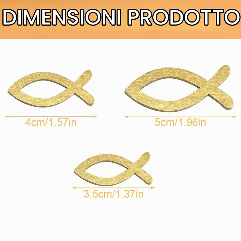 EBHO 21 Pezzi Decorazione Pesce Battesimo, Decorazione da Tavolo a