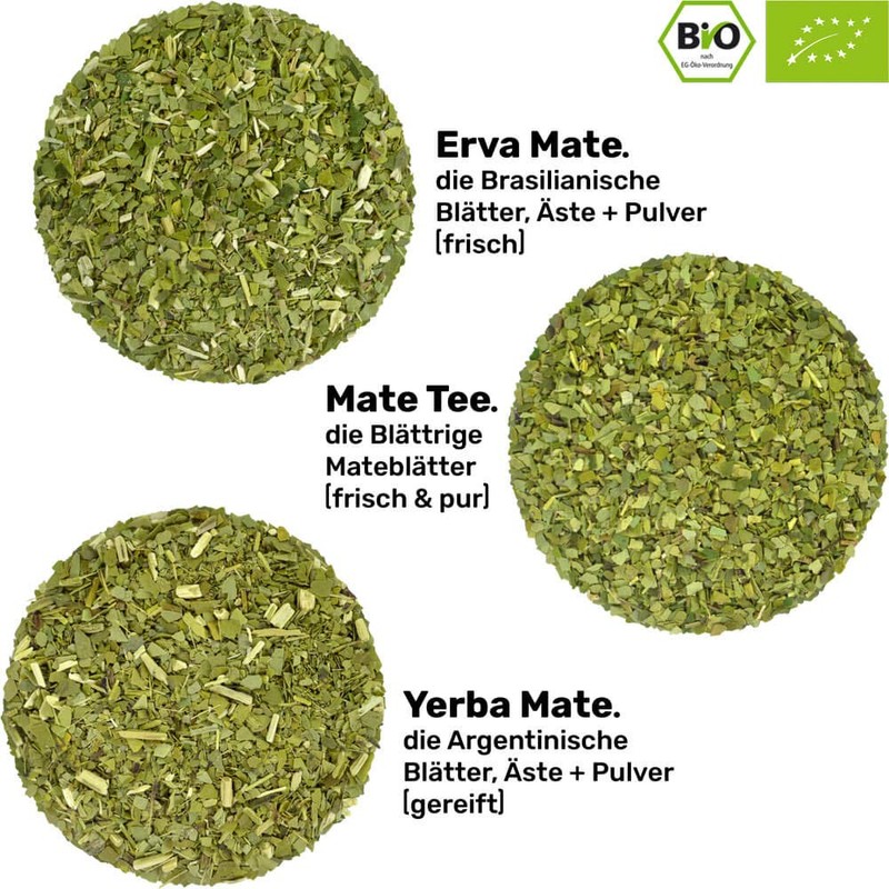 Mate Tea Set Organic ● 3 Mates + 2 Double-Walled