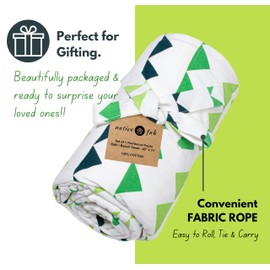 Native Fab Boho Turkish Beach Towel - Oversized 40x72 inches - 100% Cotton Absorbent Terry Towel for Bath, Spa, Pool - Sand Resistant, Thick Luxury Hammam Towels - Multi Colors - Green