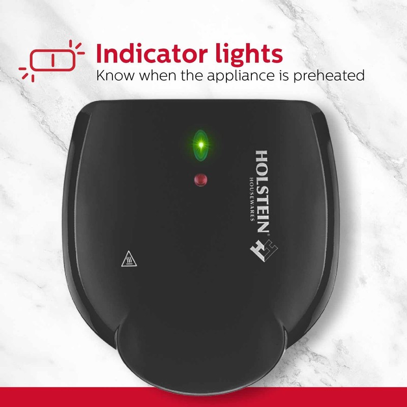 Holstein Housewares Non-Stick 6-Section Multi-Food Maker - Arepas, Mini Pancakes,