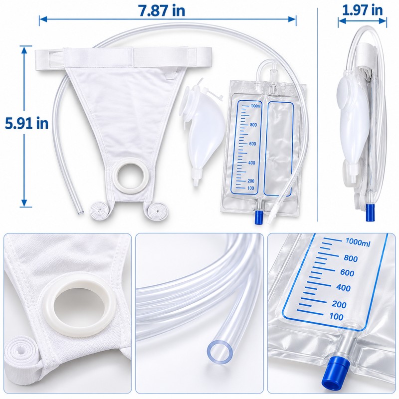 1000ml Reusable Urine Collection Bag for Men and Women –