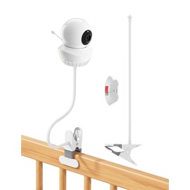 Baby Monitor Mount Compatible with Babysense HD S2/ V43 Monitor and Other Baby Monitors with 1/4 Threaded Hole – 17.12 inches Flexible Clip Clamp Mount with Long Gooseneck Arm