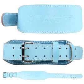 IFAST Weightlifting gym Belt with 4-inch Padded Lumbar for Deadlifts,hip thrust,glute workout Leather Quick Locking Adjustable PU - Color: Blue, size: M
