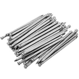 uxcell Finishing Nails 50pcs 100mm 4 Inch Hand-Drive Hardware Carbon Steel Nail Lost Head Nail