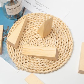 Keboyoe Pack of 10 Door Wedges Wooden Door Wedges Small Hardwood Wedge Furniture Wedges Wooden Wedges Non-Slip Wedges for All Surfaces Mobile Security Home Office (100 x 30 x 30 mm)