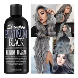 VIVONATURAL Shampoo Platinum Black Matizador Cabello Rubio Platinado!!