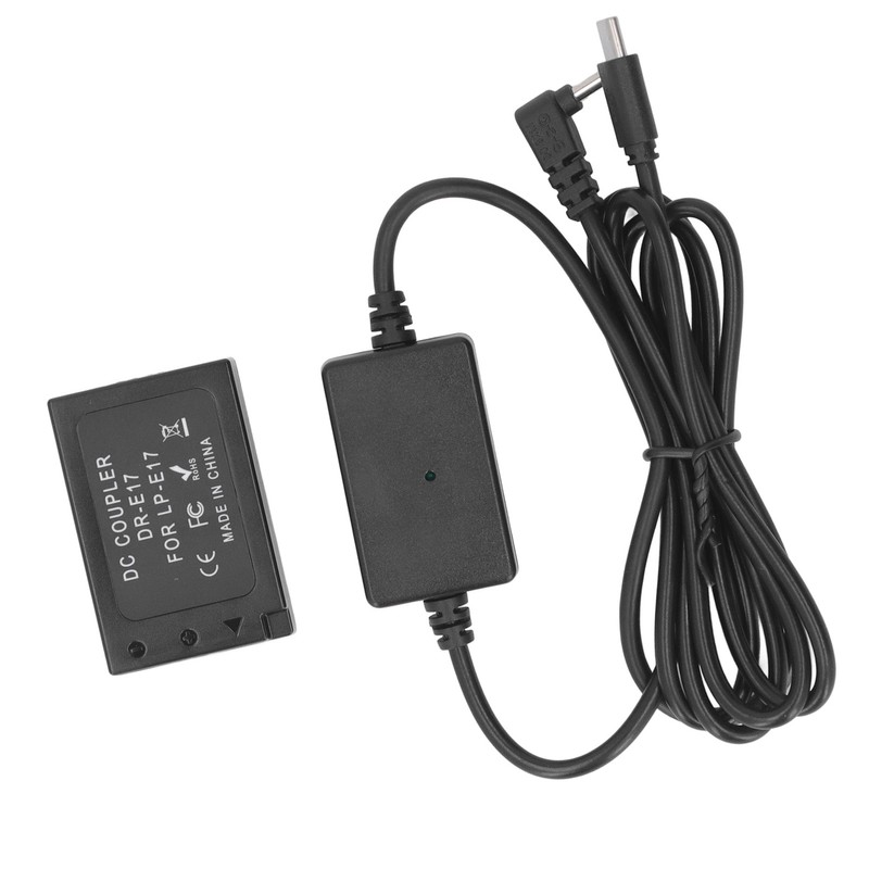 LP E17 Dummy Battery DR E17 DC Coupler with Type