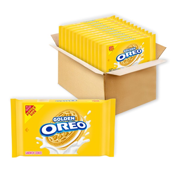 OREO Golden Sandwich Cookies, Family Size, 12 - 18.12 oz