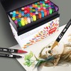 hho-100B 100 Colours Pen Set, Felt Tip Pens, Double-Sided Colouring