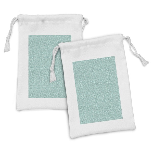 Ambesonne Abstract Fabric Pouch Set of 2, Rhythmic Spring Bubbles