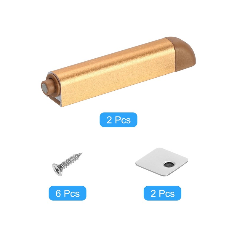 uxcell 2Pcs Push to Open Door Latch, Aluminum Alloy Magnetic